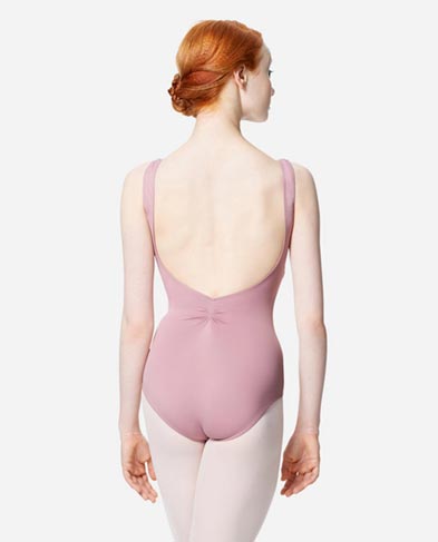 Microfiber Gathered Front and Back Tank Leotard Adrien